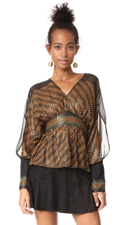 Anna Sui Greenbrier Diamond Border Top