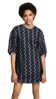 Anna Sui Zigzag Leaf Lace Dress