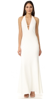 Badgley Mischka Collection Plunge V Neck Dress