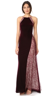 Badgley Mischka Collection Velour Gown