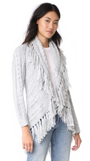 BB Dakota Karli Fringe Shawl Collar Cardigan