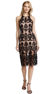 BB Dakota RSVP Beaded Lace Strappy Back Midi Dress