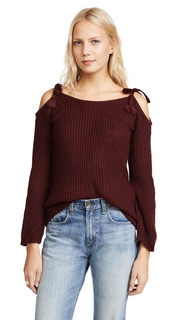BB Dakota Mellie Tie Shoulder Ribbed Sweater
