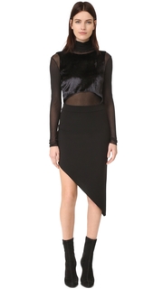 Baja East Cutout Asymmetrical Hem Dress