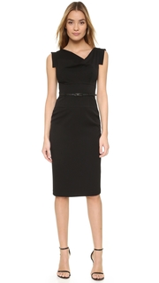 Black Halo Jackie O Belted Dress
