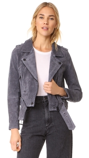 Blank Denim Stargazer Suede Moto Jacket