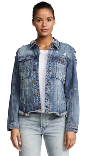 Blank Denim Distressed Denim Jacket