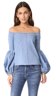 Caroline Constas Gisele Chambray Blouse