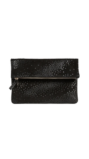 Clare V. Fold Over Clutch with Star Print