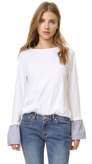 Clu Ruffle Cuff Long Sleeve Tee