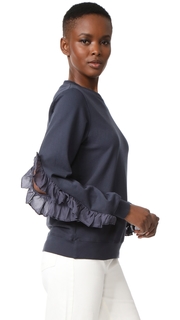 Clu Silk Ruffle Sweatshirt