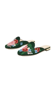 Charlotte Olympia Rose Garden Slipper Mules