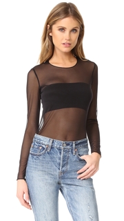 Commando Chic Mesh Long Sleeve Top