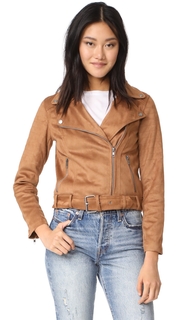 cupcakes and cashmere Dixie Faux Suede Moto Jacket