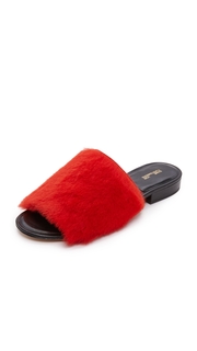 Diane von Furstenberg Santi Shearling Slides