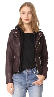 Doma Hooded Leather Jacket