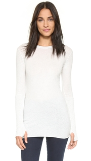 Enza Costa Cuffed Crew Neck Top