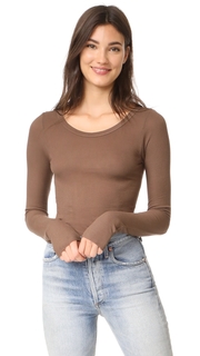 Enza Costa Long Sleeve Ribbed Top