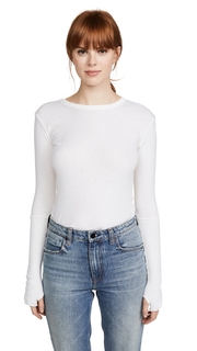 Enza Costa Cuffed Crew Neck Top
