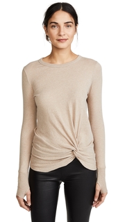 Enza Costa Side Knot Long Sleeve Tee