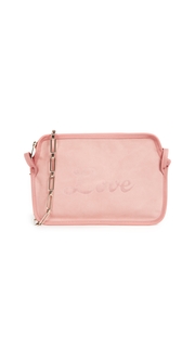 Edie Parker Amy Love Suede Cross Body Bag