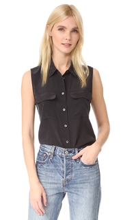 Equipment Sleeveless Slim Signature Blouse