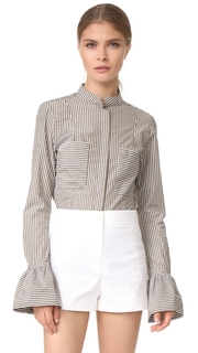 FRAME Striped Fitted Poplin Shirt