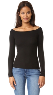 GETTING BACK TO SQUARE ONE Off Shoulder Long Sleeve Tee