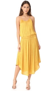 Halston Heritage Shirred Midi Dress