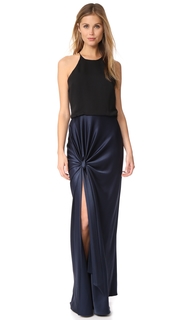 Halston Heritage Twist Drape Gown