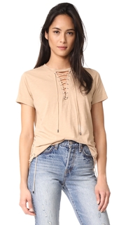 Haute Hippie Haute Lace Up Tee