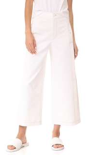 Helmut Lang Seamed High Rise Cropped Trousers