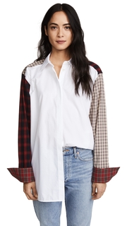 Helmut Lang Plaid Patchwork Shirt