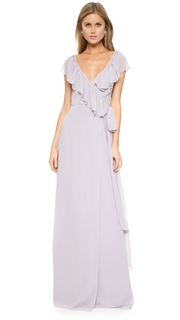 Joanna August Lolo V Neck Ruffle Wrap Dress