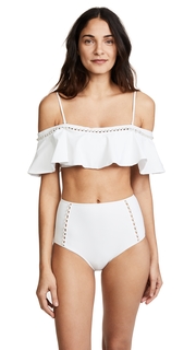 Jonathan Simkhai Studded Ruffle Bikini Top