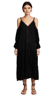Jonathan Simkhai Crepe Studded V Neck Dress