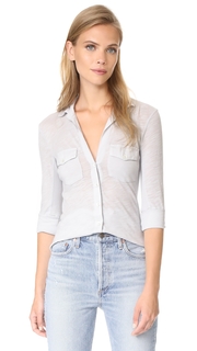 James Perse Contrast Panel Shirt