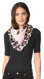 Kate Spade New York Cheetah Face Silk Square