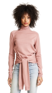 KENDALL + KYLIE Tie Front Turtleneck
