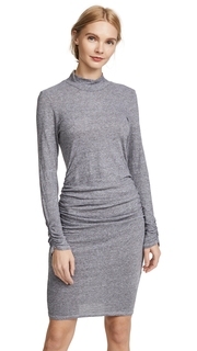 Lanston Ruched Mock Neck Dress