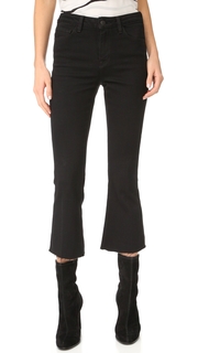 LAGENCE Sophia High Rise Crop Flare Jeans
