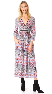 LAGENCE Rosalia V Neck Maxi Dress