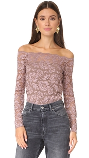 LAGENCE Heidi Off Shoulder Lace Top