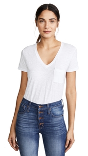 Madewell Whisper Cotton V Neck Pocket Tee