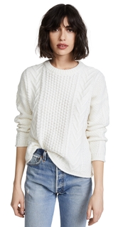 Madewell Solid Rib Cable Crew Neck Shirt