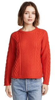 Madewell Solid Rib Cable Crew Neck Shirt