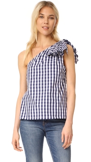 Milly Gingham Shirting Cindy Top