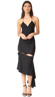 Milly Silk Fractured Bias Slip Dress