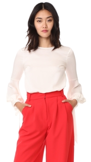 Milly Stretch Silk Juliette Blouse