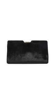 Milly Embossed Croc Velvet Frame Clutch